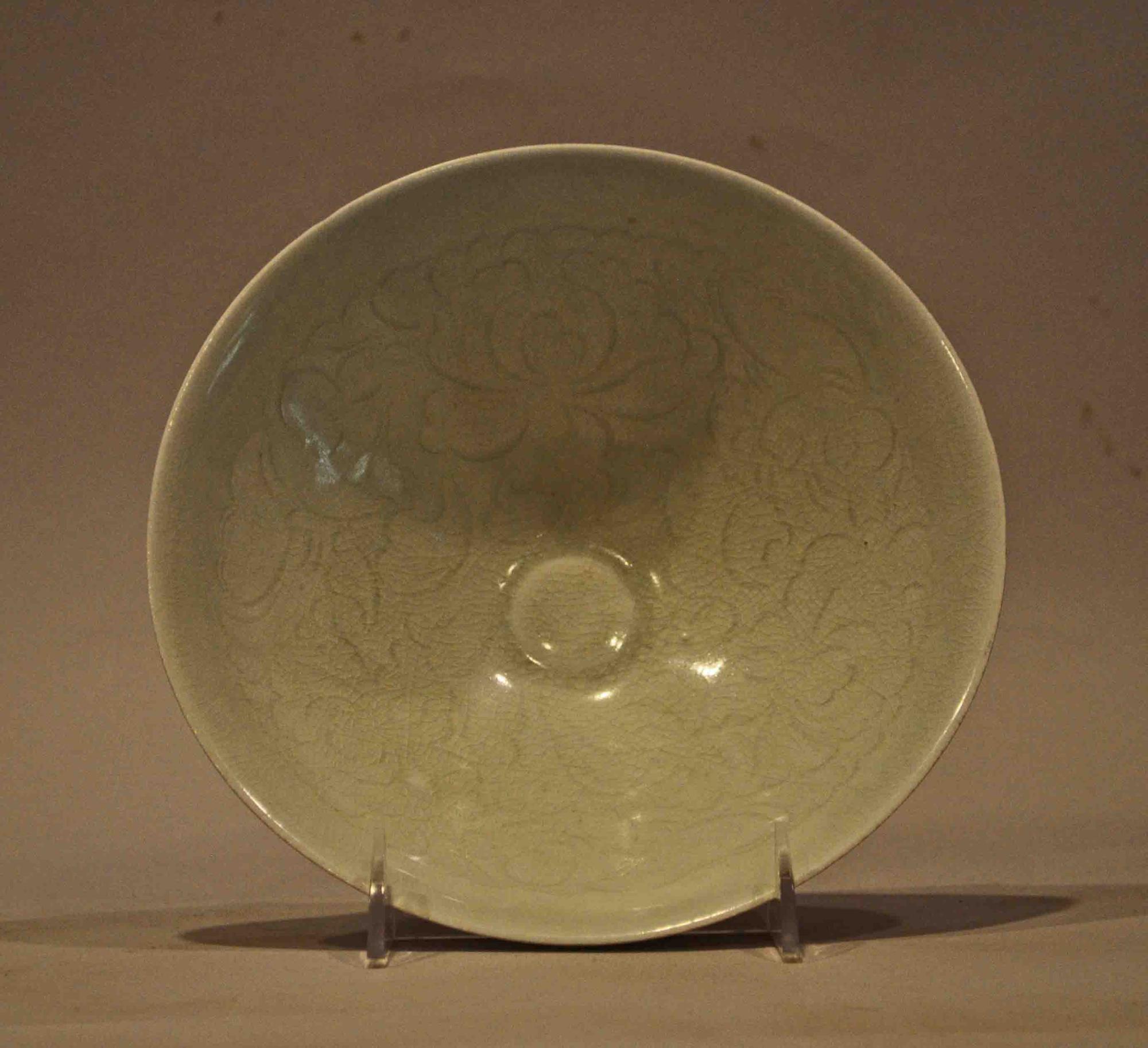 Northern Song Celadon YingQing Bowl (8.25dx2.75h)