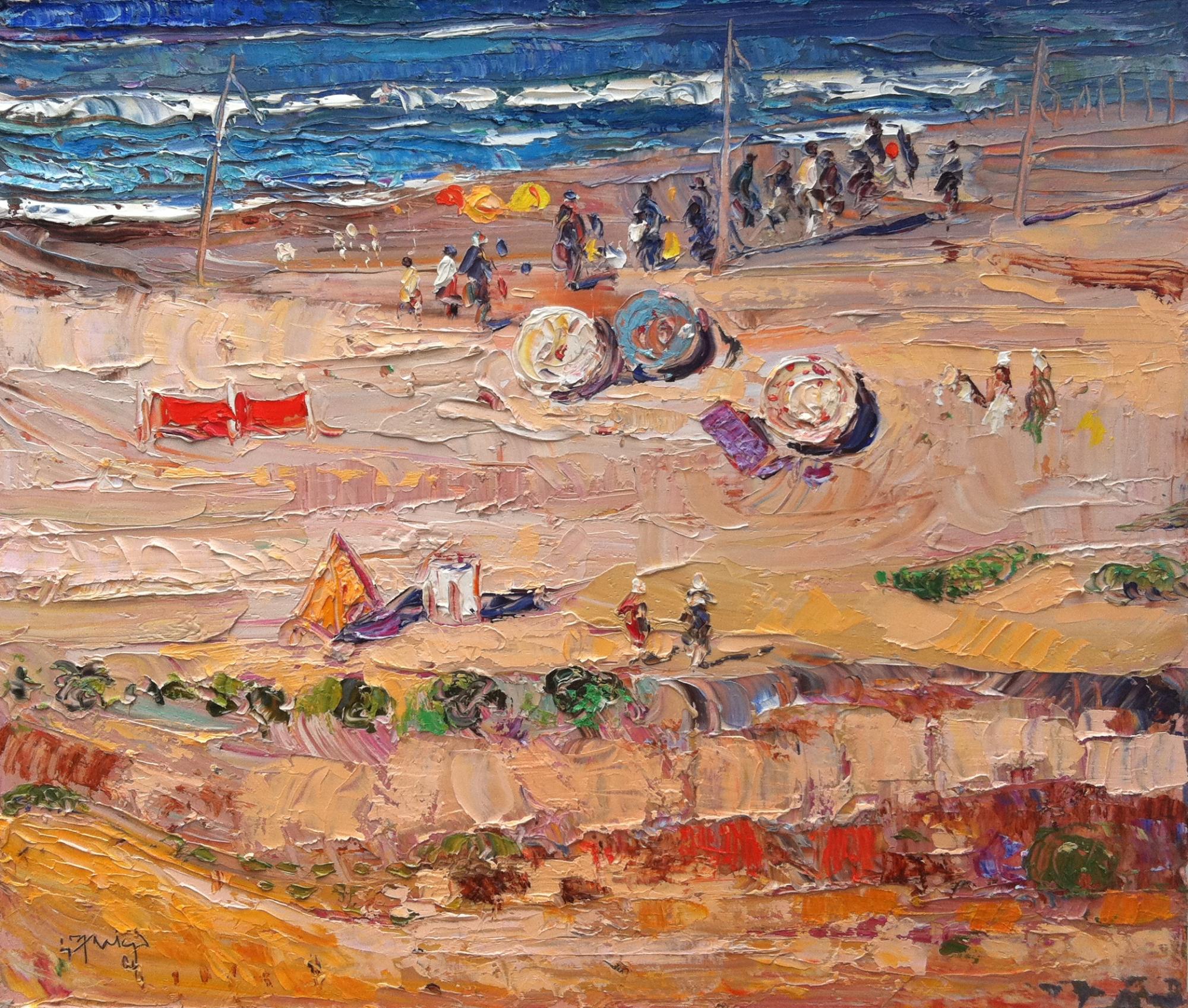 Playa Holandesa - Oleo sobre carton (43x50cm)